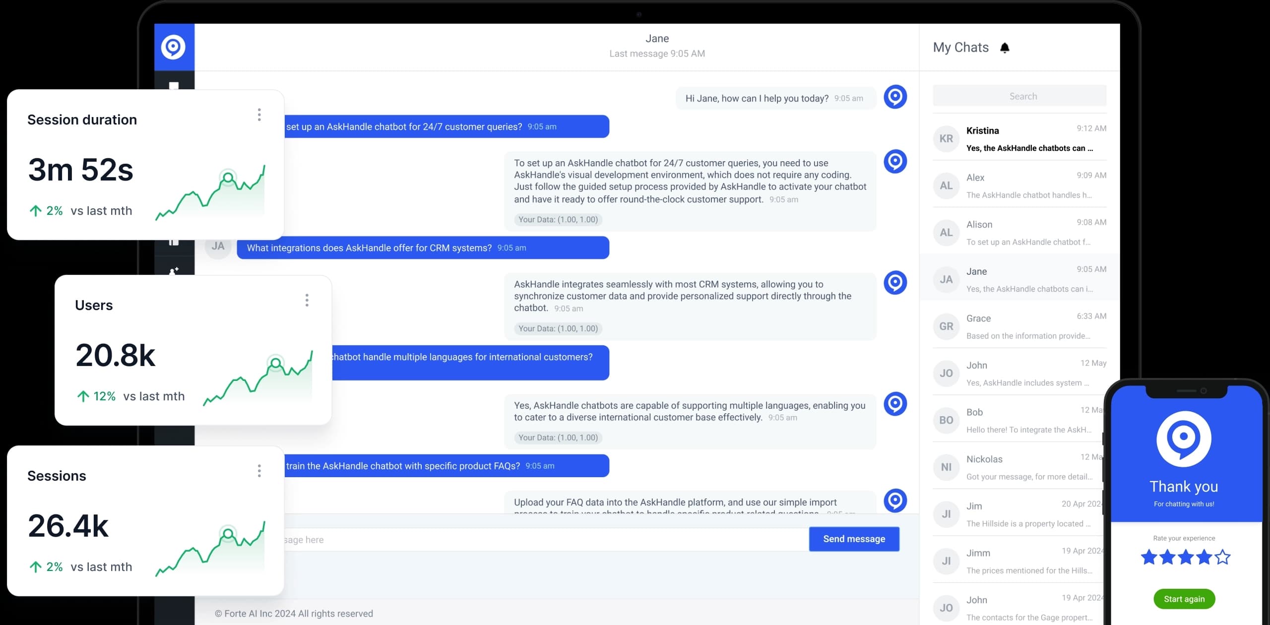 AskHandle AI chatbots